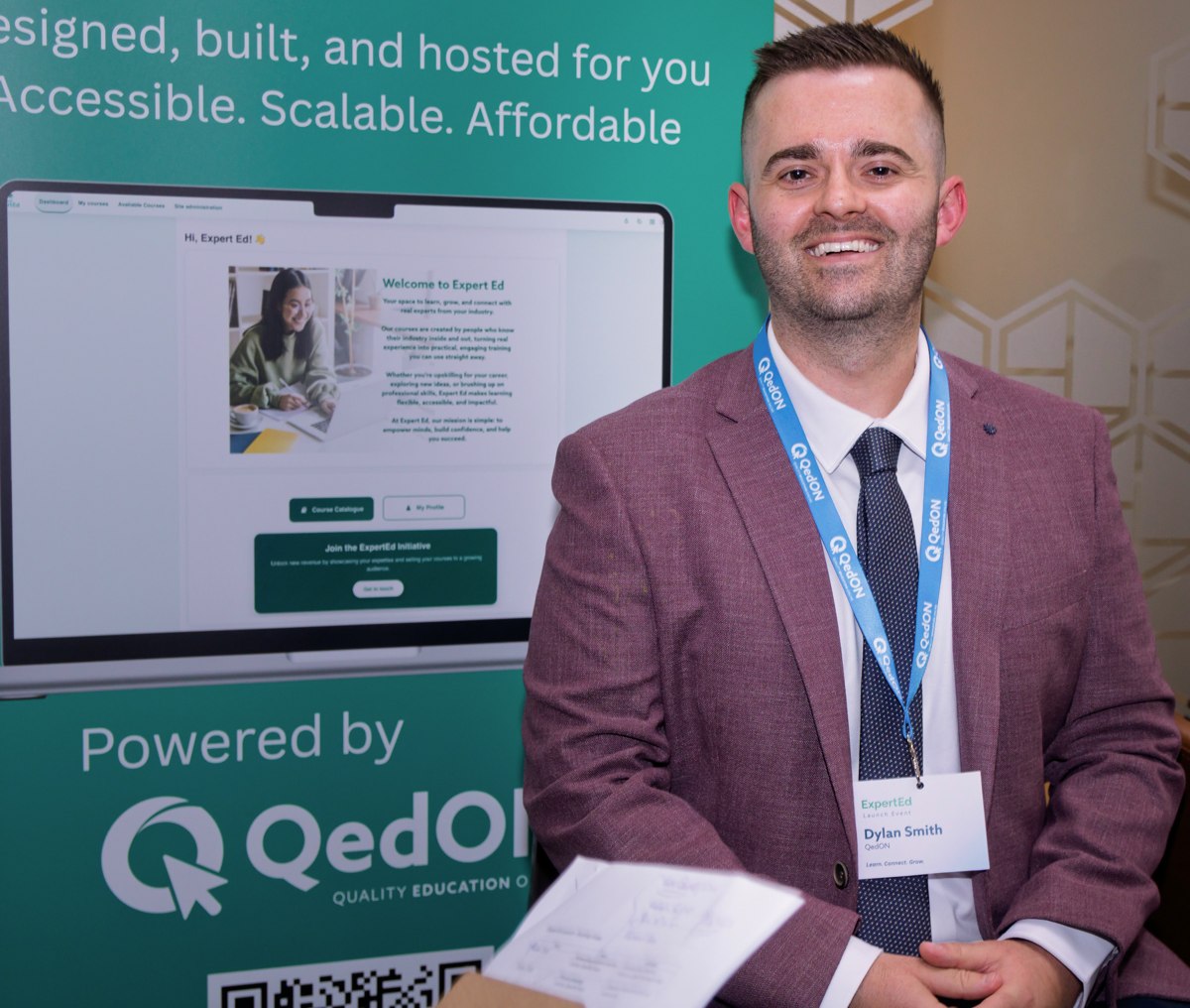 Dylan Smith at the ExpertEd launch event