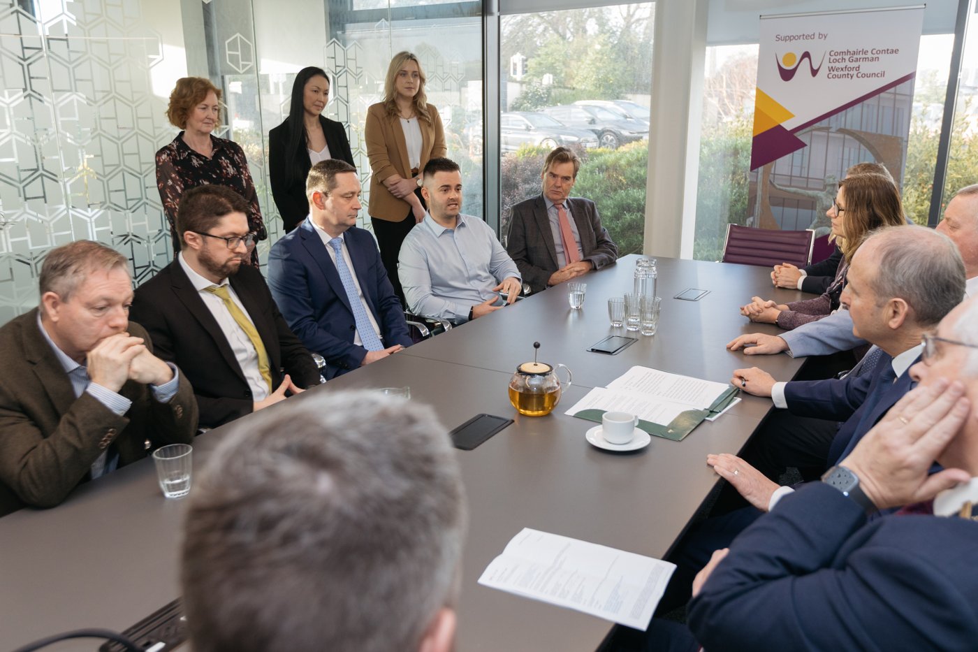 QedON team in a meeting at The Hatch Lab